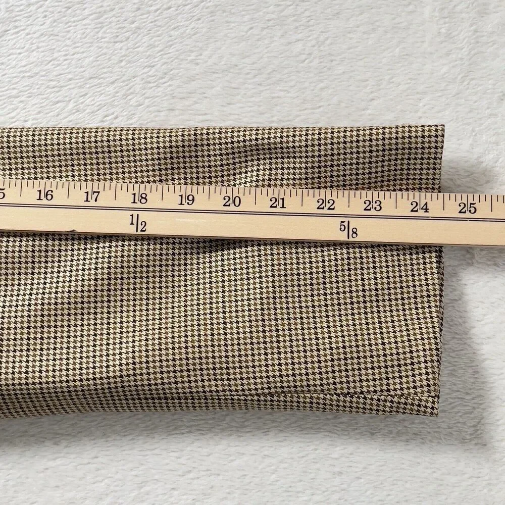 Pronto Moda Italia Cashmere Silk Wool‎ Blazer Mens Sz 46R Houndstooth Brown